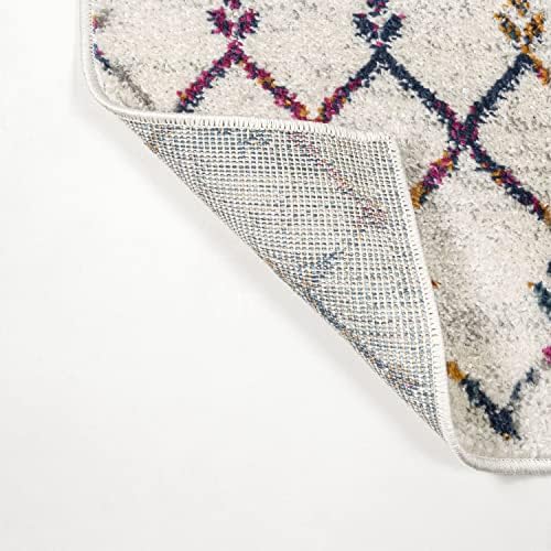 JONATHAN Y Boho Vintage Diamond Cream/Multi Runner Rug 2X8 ft, Moroccan Hype for Living Room, Bedroom, Kitchen, Office, Easy-Cleaning, High Traffic, Pet-Friendly, Non-Shedding (MOH101H-28) - Image 3