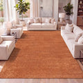 JONATHAN Y Haze Solid Low-Pile Orange Indoor Area Rug 6x9, Coastal,Bohemian,Minimalist,Classic, Easy-Cleaning for Living Room,Bedroom,Kitchen,Pet Friendly,Non-Shedding (SEU100M-6) by JONATHANY