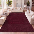 JONATHAN Y Haze Solid Low-Pile Dark Red Indoor Area Rug 5x8, Coastal,Bohemian,Minimalist,Classic, Easy-Cleaning for Living Room,Bedroom,Kitchen,Pet Friendly,Non-Shedding (SEU100Q-5) by JONATHANY
