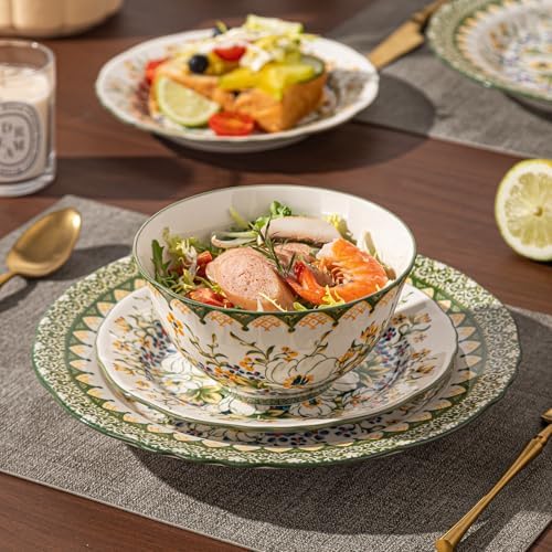 Ceramic Dinnerware Set, Series Western Ⅰ(Green Jasmine) - Image 2