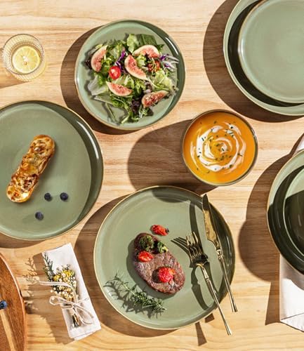 TheTerra Ceramic Dinnerware Set for 4, 16-Piece Plates and Bowls Set - Image 4