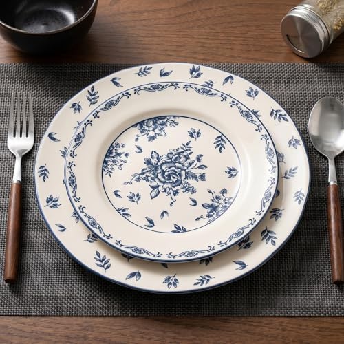 Ceramic Dinnerware Set, Series Western Ⅰ(Vintage Cobalt Blue) - Image 6