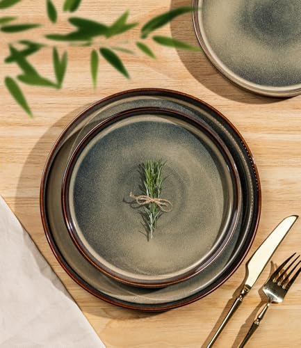 TheTerra Ceramic Dinnerware Set for 4, 16-Piece Plates and Bowls Set - Image 3