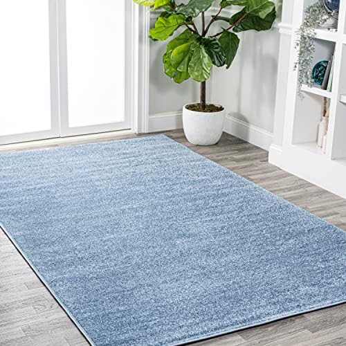 JONATHAN Y Haze Solid Low-Pile Classic Blue Indoor Area Rug 5x8, Coastal,Bohemian,Minimalist,Classic, Easy-Cleaning for Living Room,Bedroom,Kitchen,Pet Friendly,Non-Shedding (SEU100F-5) - Image 3