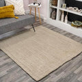 JONATHAN Y Pata Hand Woven Chunky Jute Light Ivory 7x7 Square Indoor Area Rug, Bohemian, Rustic, Cottage, Easy-Cleaning for Living Room, Bedroom, Kitchen, Non-Shedding (NRF102B-7SQ) by JONATHANY