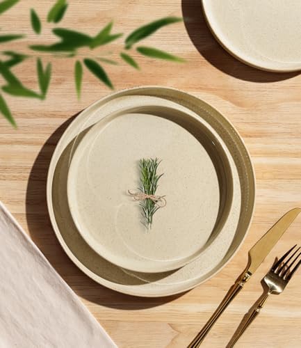 TheTerra Ceramic Dinnerware Set for 8, 24-Piece Plates and Bowls Set - Image 2