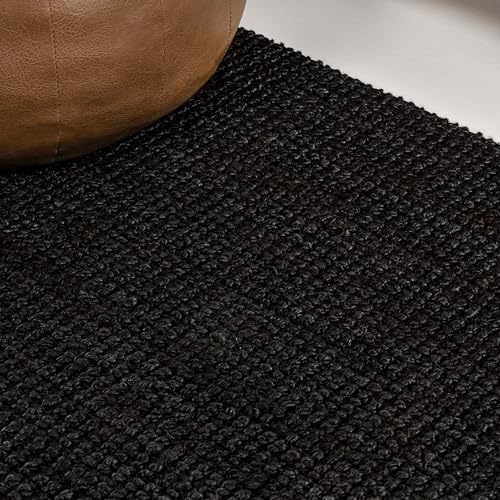 JONATHAN Y Pata Hand Woven Chunky Jute Black Runner Rug, 2x8, Bohemian, Rustic, Cottage, Easy-Cleaning for Living Room, Bedroom, Kitchen, Non-Shedding (NRF102E-28) - Image 4