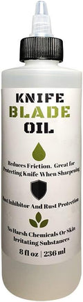 Premium Knife Blade Oil & Honing Oil - 8 Oz - Custom Formulated Food Safe Oil Protects Carbon Steel Knives & Sharpening Stone Ready…