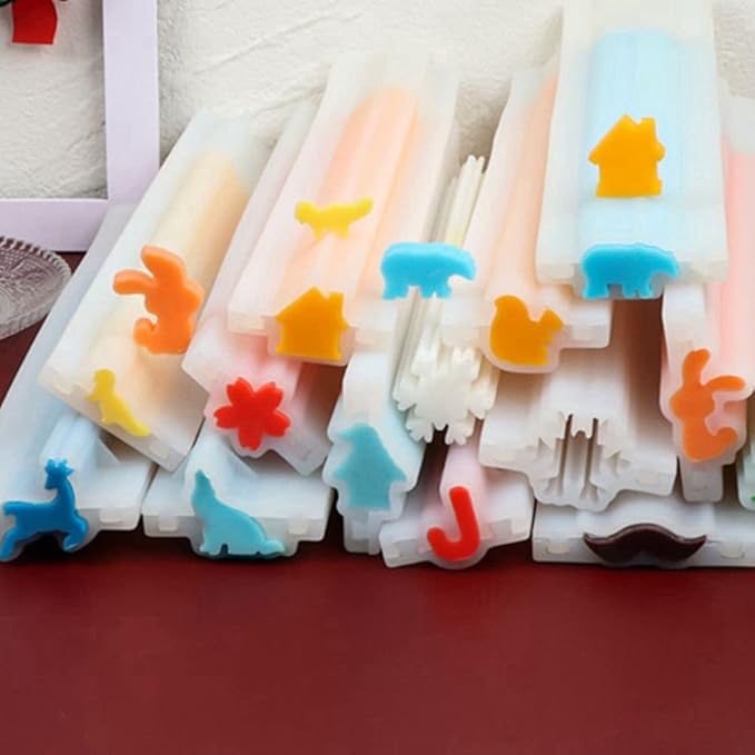 Dinosaur Tube Column Silicone Soap Mold Embed Soap Making Supplies