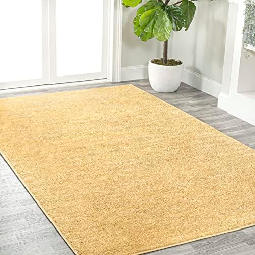 JONATHAN Y Haze Solid Low-Pile Mustard Indoor Area Rug 5x8, Coastal,Bohemian,Minimalist,Classic, Easy-Cleaning for Living Room,Bedroom,Kitchen,Pet Friendly,Non-Shedding (SEU100B-5) - Image 3