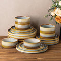 TheTerra Ceramic Dinnerware Set for 6, 18-Piece Plates and Bowls Set by TheTerra