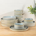 TheTerra Ceramic Dinnerware Set for 6, 18-Piece Plates and Bowls Set by TheTerra