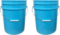 House Naturals 5 Gallon Premium HPDE Plastic Bucket - Made in USA Food Grade Storage Container, BPA Free All Purpose Pail (2, Aqua)