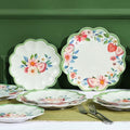 Strawberry Melamine Plates Set, Scalloped Edge Plate for Everyday Use by molidiki