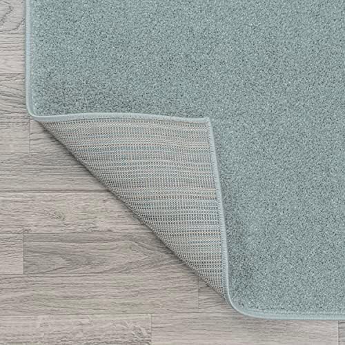 JONATHAN Y Haze Solid Low-Pile Aqua Blue Indoor Area Rug 6x9, Coastal,Bohemian,Minimalist,Classic, Easy-Cleaning for Living Room,Bedroom,Kitchen,Pet Friendly,Non-Shedding (SEU100S-6) - Image 6