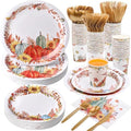 350pcs Thanksgiving Fall Dinnerware Paper Plate Napkins, Fall by Ziliny