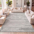 JONATHAN Y Khalil Modern Berber Stripe Gray/Cream Indoor Area Rug, 4x6, Contemporary, Bohemian, Easy-Cleaning for Living Room, Bedroom, Kitchen, Pet Friendly, Non-Shedding (MOH207G-4) by JONATHANY
