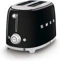 SMEG 2 Slice Toaster with 6 Presets and Defrost Function and Removable Crumb Tray (Black)
