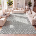 JONATHAN Y Boho Vintage Diamond Gray/Ivory Indoor Area Rug 4X6 ft, Moroccan Hype for Living Room, Bedroom, Kitchen, Office, Easy-Cleaning, High Traffic, Pet-Friendly, Non-Shedding (MOH101C-4) by JONATHANY