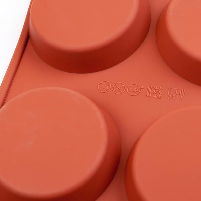 Silicone Disc Molds With Tapered Side, 3.1 Inches Silicone Baking Mold, Nonstick & Quick Release, Mousse Cake Pan for French Dessert, Pie, Candy and Soap, Pack of 4