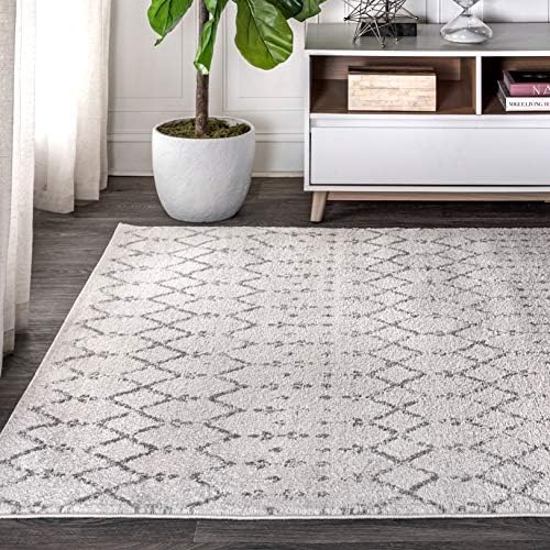 JONATHAN Y Boho Vintage Diamond Cream/Gray Indoor Area Rug 3X5 ft, Moroccan Hype for Living Room, Bedroom, Kitchen, Office, Easy-Cleaning, High Traffic, Pet-Friendly, Non-Shedding (MOH101B-3) - Image 3