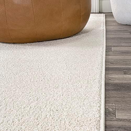 JONATHAN Y Haze Solid Low-Pile Cream Runner Rug 2x14, Coastal,Bohemian,Minimalist,Classic, Easy-Cleaning for Living Room,Bedroom,Kitchen,Pet Friendly,Non-Shedding (SEU100T-214) - Image 4