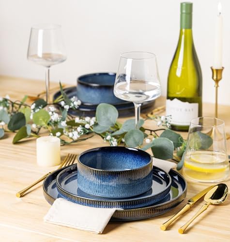 TheTerra Ceramic Dinnerware Set for 6, 18-Piece Plates and Bowls Set - Image 5