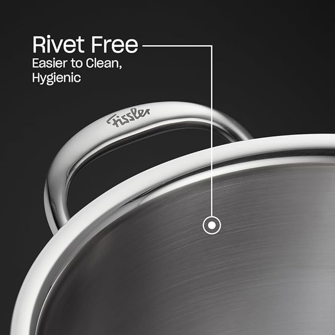Fissler M5 Pro-Ply 5-ply Stainless Steel Sauté Pan with Metal Lid, 5 Quart