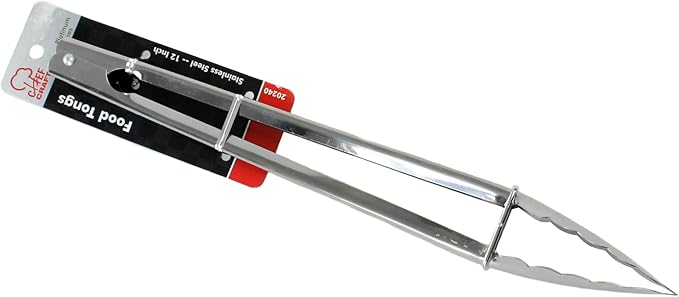 Chef Craft Select Serving Tong, 12 Inch, Stainless Steel