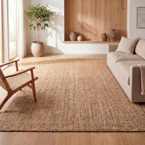 JONATHAN Y Pata Hand Woven Chunky Jute Natural Indoor Area Rug, 10x13, Bohemian, Rustic, Cottage, Easy-Cleaning for Living Room, Bedroom, Kitchen, Non-Shedding (NRF102A-13) by JONATHANY