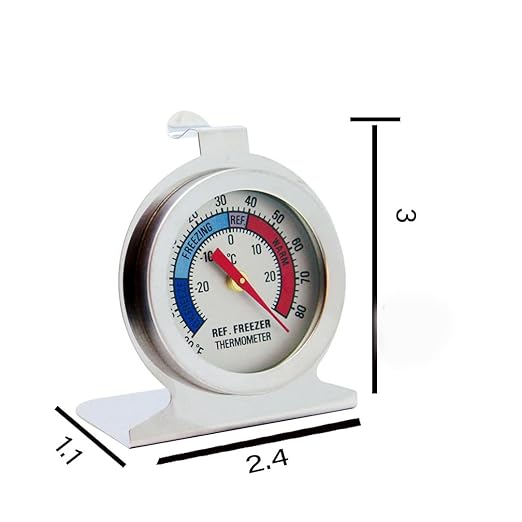 5 Pack Fridge Thermometer - Classic Series with Large Dial and Internal Temperature Gauge - Monitor and Maintain Perfect Temperature in Kitchen Refrigerator