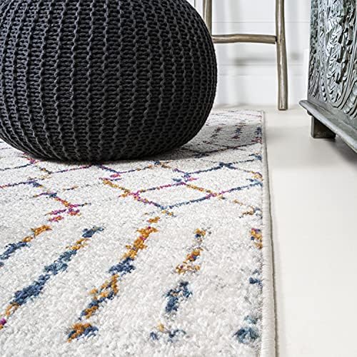 JONATHAN Y Boho Vintage Diamond Cream/Multi Indoor Area Rug 3X5 ft, Moroccan Hype for Living Room, Bedroom, Kitchen, Office, Easy-Cleaning, High Traffic, Pet-Friendly, Non-Shedding (MOH101H-3) - Image 6