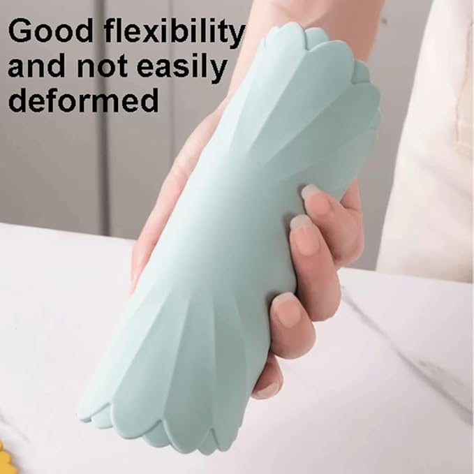 Heat-Resistant Silicone Trivet Mats, Non-Slip Hot Plate Holder for Kitchen Countertops & Dining Table, Reusable Pot Holder Pad with Secure Grip, Dishwasher Safe (Sea Sky Blue, Diameter: 18cm/7.09")