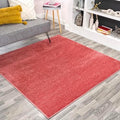 JONATHAN Y Haze Solid Low-Pile Red 6x6 Square Indoor Area Rug, Coastal,Bohemian,Minimalist,Classic, Easy-Cleaning for Living Room,Bedroom,Kitchen,Pet Friendly,Non-Shedding (SEU100E-6SQ) by JONATHANY