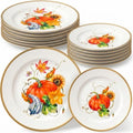 Havawish 12 Pcs Fall Dishes Pumpkin Melamine Dinnerware 10" and 7" Plates by Havawish