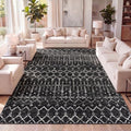 JONATHAN Y Boho Vintage Diamond Black/Ivory Indoor Area Rug 10X13 ft, Moroccan Hype for Living Room, Bedroom, Kitchen, Office, Easy-Cleaning, High Traffic, Pet-Friendly, Non-Shedding (MOH101D-13) by JONATHANY