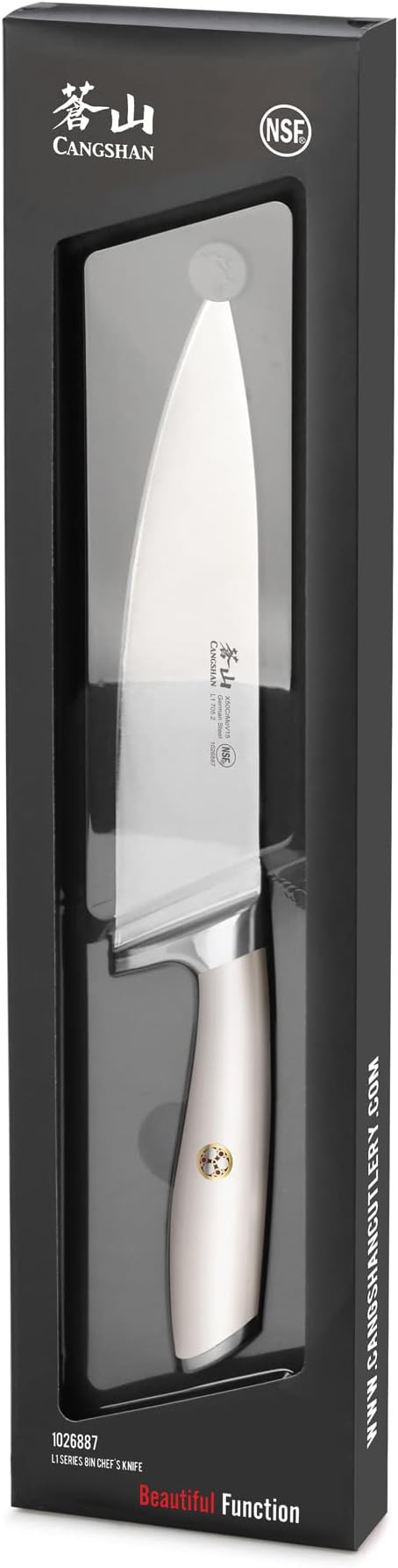 Cangshan L1 Series 1026887 German Steel Forged 8" Chef's Knife,