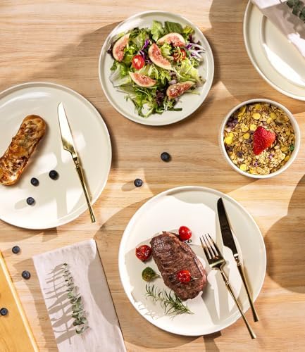TheTerra Ceramic Dinnerware Set for 4, 16-Piece Plates and Bowls Set - Image 4