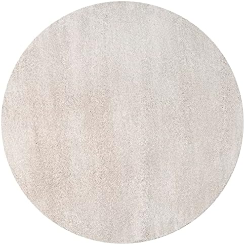 JONATHAN Y Haze Solid Low-Pile Ivory 5' Round Indoor Area Rug, Coastal,Bohemian,Minimalist,Classic, Easy-Cleaning for Living Room,Bedroom,Kitchen,Pet Friendly,Non-Shedding (SEU100D-5R) - Image 2