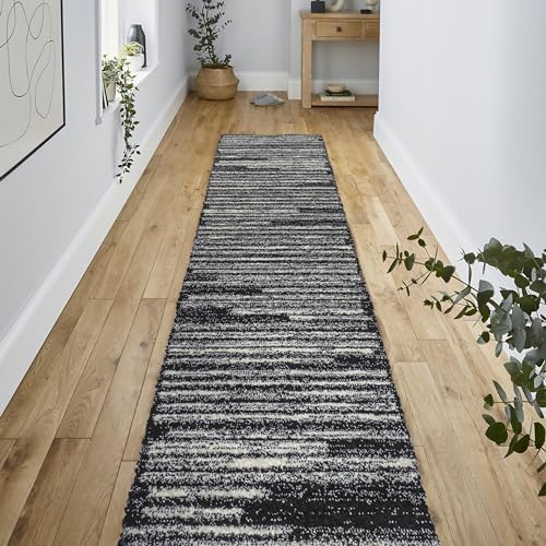 JONATHAN Y Khalil Modern Berber Stripe Black/Cream Runner Rug, 2x8, Contemporary, Bohemian, Easy-Cleaning for Living Room, Bedroom, Kitchen, Pet Friendly, Non-Shedding (MOH207F-28) - Image 4