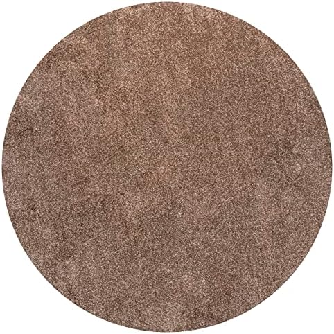 JONATHAN Y Haze Solid Low-Pile Brown 5' Round Indoor Area Rug, Coastal,Bohemian,Minimalist,Classic, Easy-Cleaning for Living Room,Bedroom,Kitchen,Pet Friendly,Non-Shedding (SEU100J-5R) - Image 2