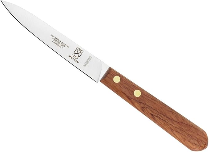 Mercer Culinary Praxis Paring Knife with Rosewood Handle, 4 Inch, Wood