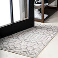 JONATHAN Y Boho Vintage Diamond Cream/Gray Indoor Area Rug 2X3 ft, Moroccan Hype for Living Room, Bedroom, Kitchen, Office, Easy-Cleaning, High Traffic, Pet-Friendly, Non-Shedding (MOH101B-23) by JONATHANY