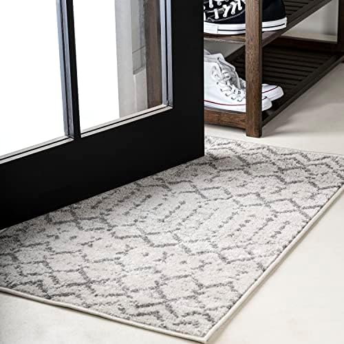 JONATHAN Y Boho Vintage Diamond Cream/Gray Indoor Area Rug 2X3 ft, Moroccan Hype for Living Room, Bedroom, Kitchen, Office, Easy-Cleaning, High Traffic, Pet-Friendly, Non-Shedding (MOH101B-23) by JONATHANY