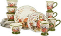 Harvest Morning 16-Piece Ceramic Dinnerware Set, Service for 4 – Celebrate autumn with vibrant pumpkins and florals, perfect for cozy family meals, Thanksgiving gatherings, and fall entertaining by CERTIFIEDINTERNATIONAL