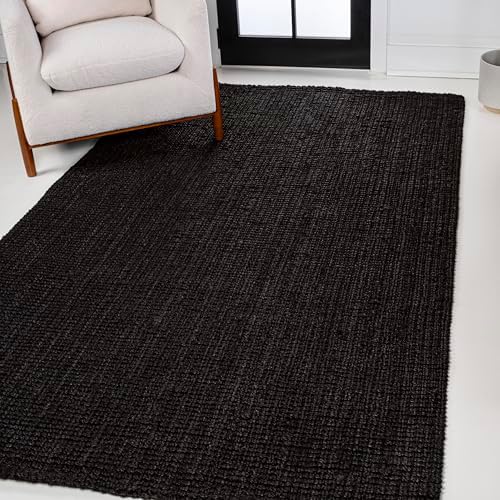 JONATHAN Y Pata Hand Woven Chunky Jute Black Indoor Area Rug, 5x8, Bohemian, Rustic, Cottage, Easy-Cleaning for Living Room, Bedroom, Kitchen, Non-Shedding (NRF102E-5) - Image 3