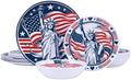 Webbylee 12Pcs Melamine Dinnerware Set -Statue of Liberty by Webbylee
