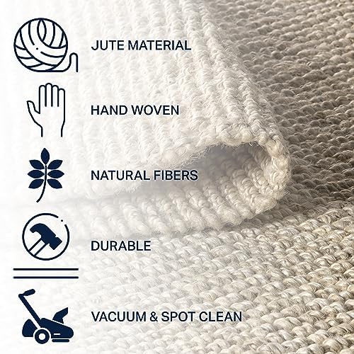 JONATHAN Y Pata Hand Woven Chunky Jute Light Ivory Indoor Area Rug, 5x8, Bohemian, Rustic, Cottage, Easy-Cleaning for Living Room, Bedroom, Kitchen, Non-Shedding (NRF102B-5) - Image 4