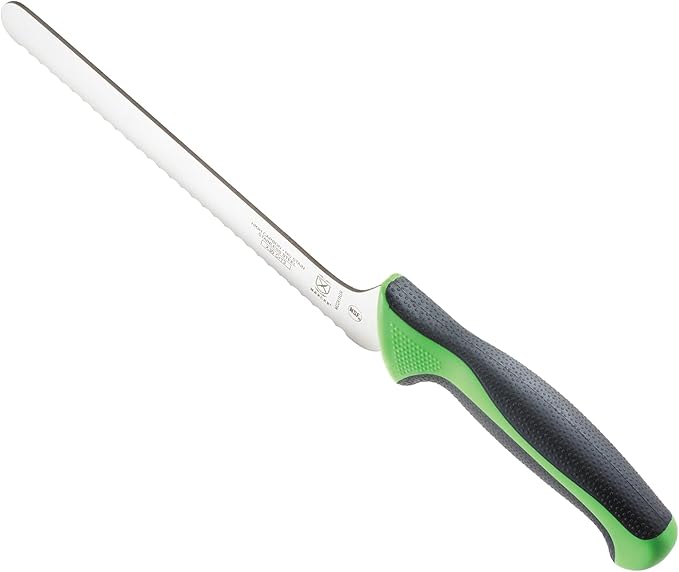 Mercer Culinary Millennia Colors 5-Piece Magnetic Board Set with Green Handles, Rubberwood