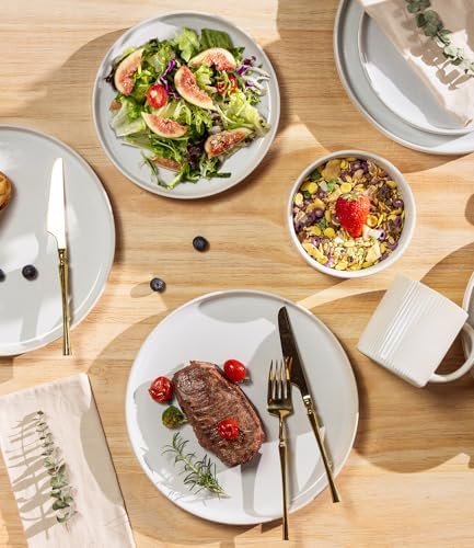 TheTerra Ceramic Dinnerware Set for 4, 16-Piece Plates and Bowls Set - Image 4